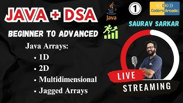 DSA In Java || Arrays in Java || Placement Series || Coders Arcade