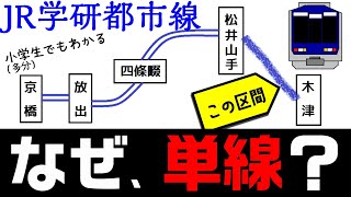 【学研都市線】なぜ単線の区間が残っているのか？ 小学生でもわかるように解説