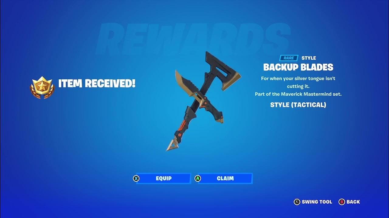 Unlocking Backup Blades Tactical style in Fortnite Battle Royale