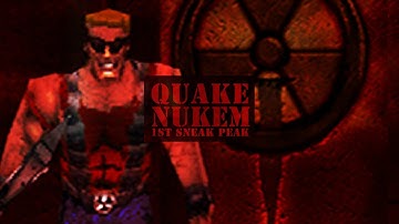 QUAKE NUKEM - #duke3d #Quake Mod WiP - End.bsp - sneakpeak