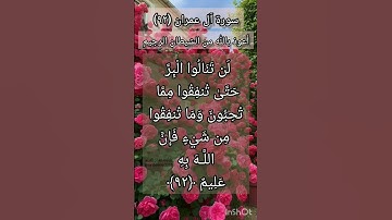 سورة آل عمران الآية ٩٢