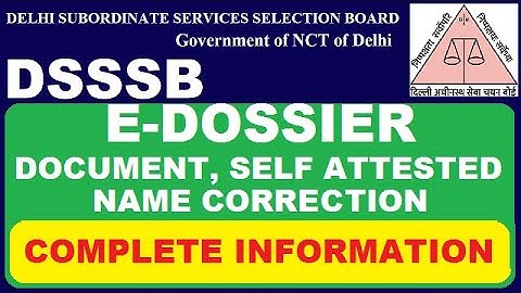 How to Upload E-DOSSIER | Original or Copy, Document Required (Complete Information) | Subham Sen