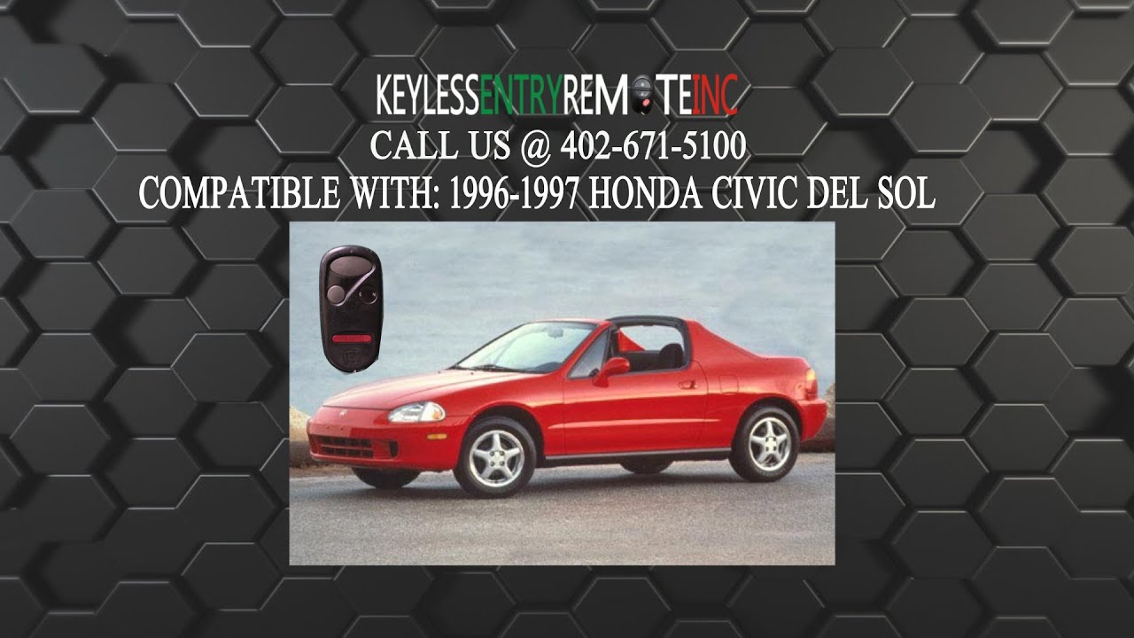 How To Replace Honda Civic del Sol Key Fob Battery 1996 1997 - YouTube