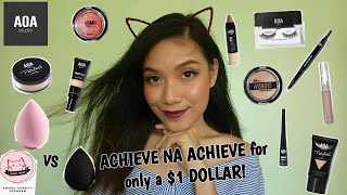$1 ONE DOLLAR makeup using AOA STUDIO 🐰 | Patsy Boo