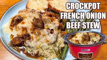 Slow Cooker French Onion Beef Stew in the Crockpot