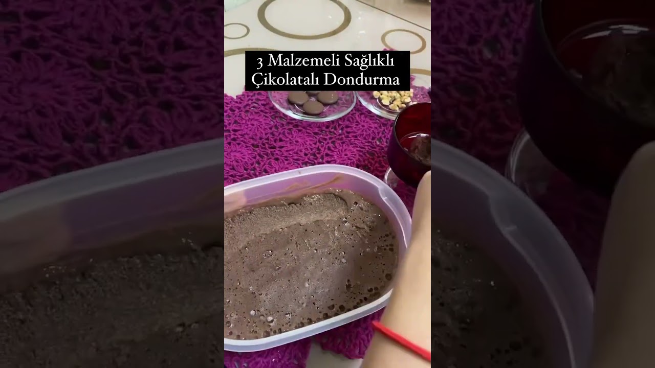 Kolay sağlıklı çikolatalı dondurma tarifi #shorts Kolay sağlıklı çikolatalı dondurma tarifi #shorts