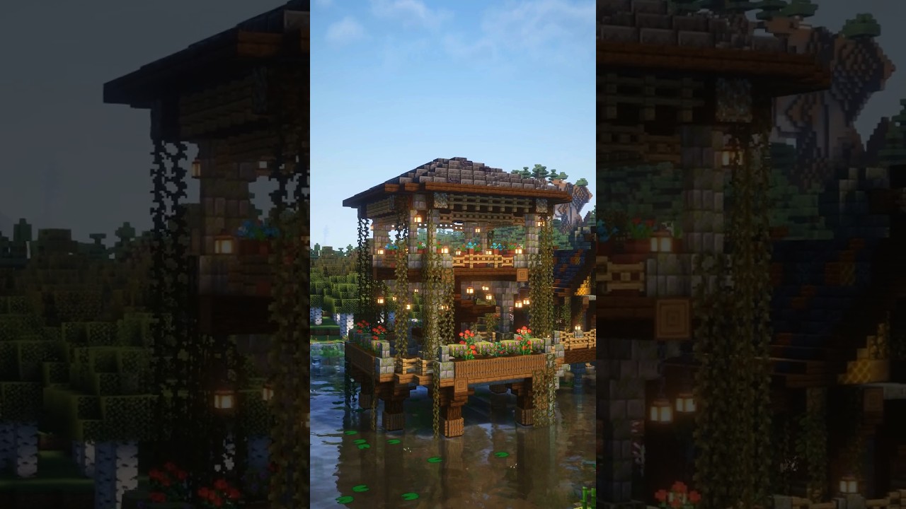 🌿💚 Minecraft Swamp Gazebo Build 🌿✨
