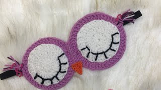 كروشية منامة | ?crochet sleep mask