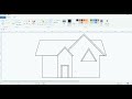 How to draw house drawing in ms paint | microsoft paint | ms paint #mspaint Computer Art &amp; Craft