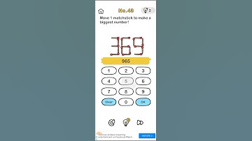 Brain out level 43 solution / Move 1 matchstick to make a biggest number! / #shorts #short #shortvid