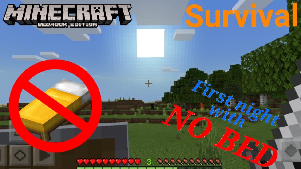 How to survive the first night in minecraft without a bed. YouTube