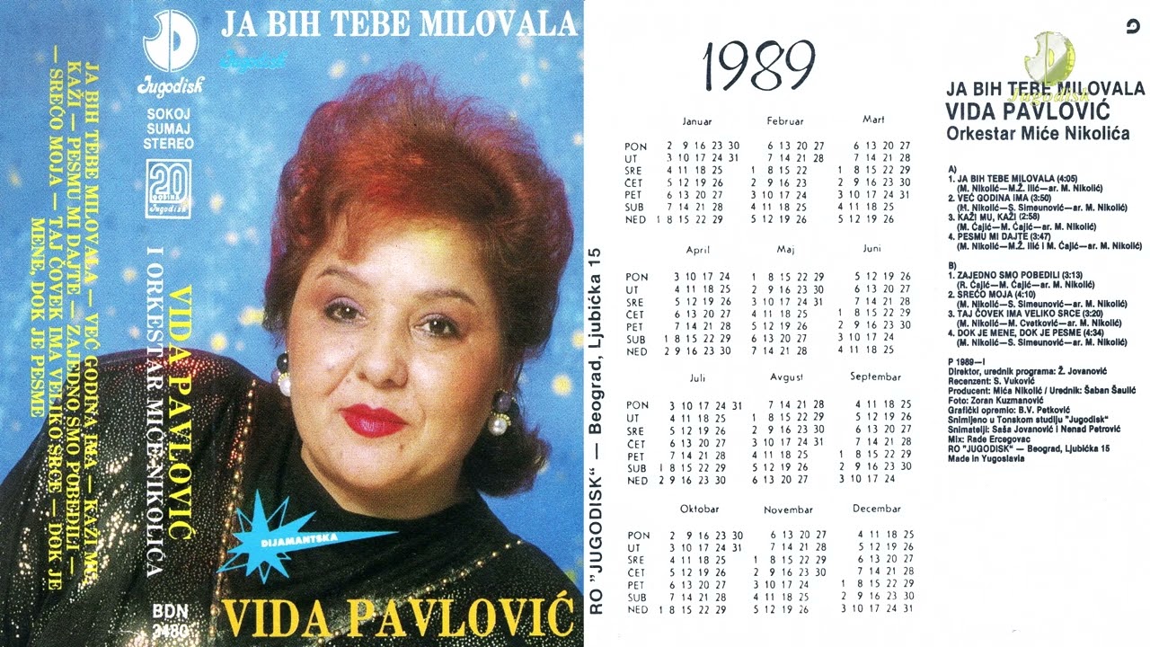 Vida Pavlovic i Ork. Mice Nikolica - Ja bih tebe milovala - [Official Album 1989]