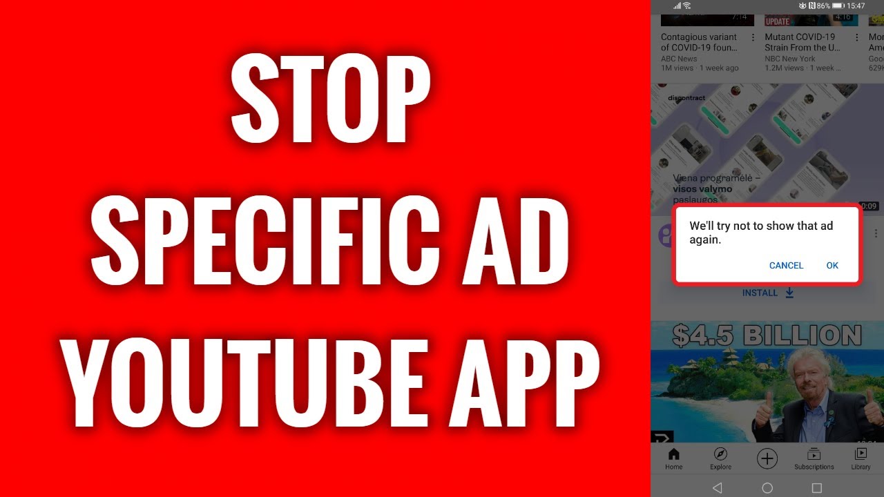 How To Stop Specific Ad On YouTube App - YouTube