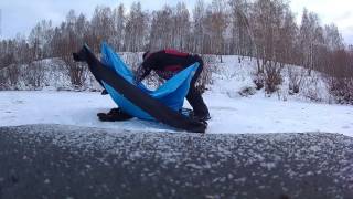 Первый выход на лед!!!! Проба палатки ICEKUB-3