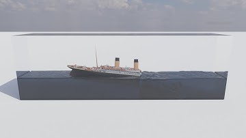 Titanic Breaks In Glass Enclosure - FLUID SIMULATION