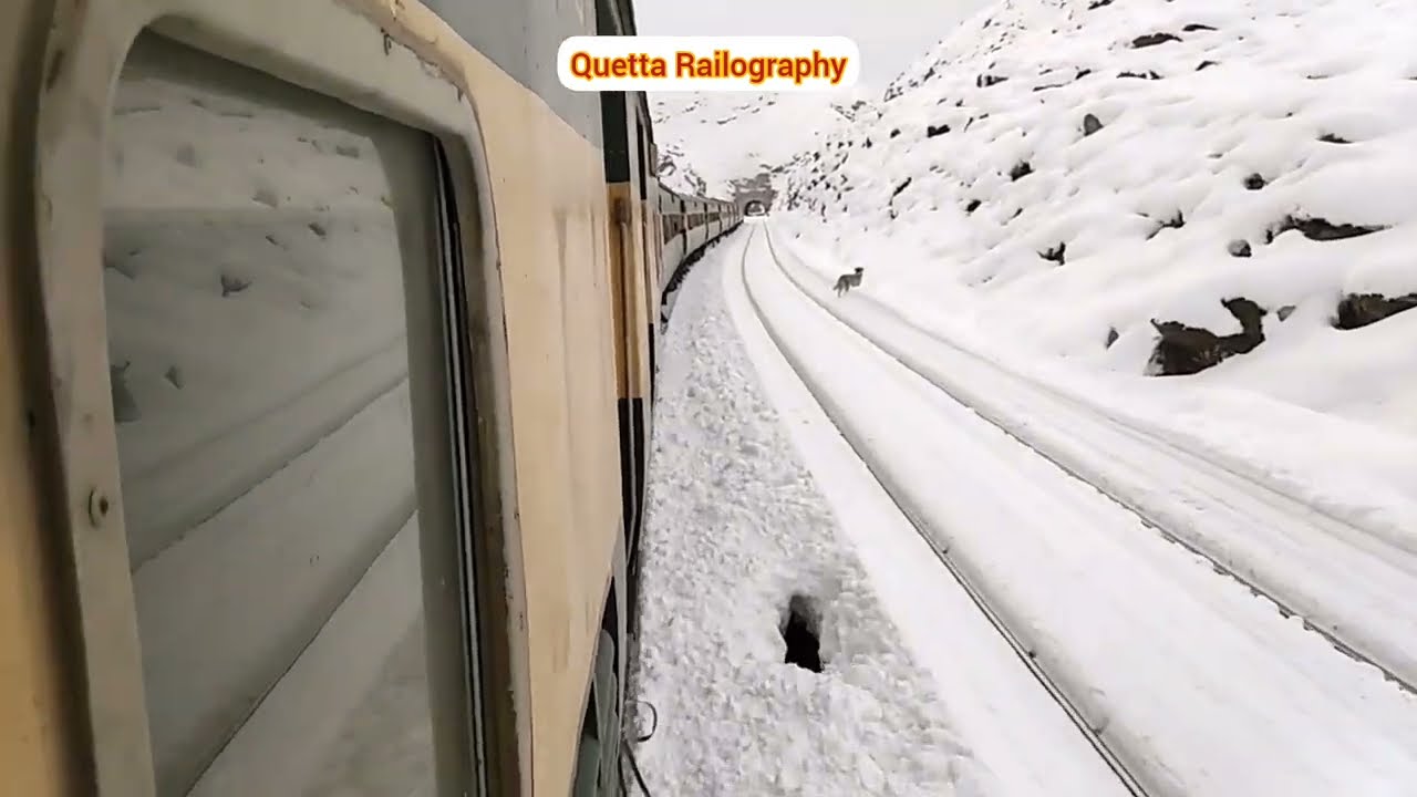 Snowfall January 2020 With Jaffar express Quetta Bolan Section ML-3