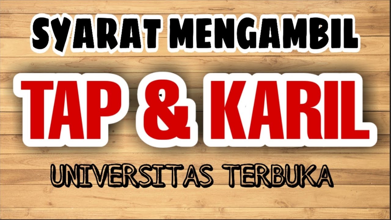 Tugas Akhir Dan Karya Ilmiah Universitas Terbuka Syarat Ambil Tap Dan Karil Youtube