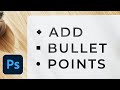 3 Easy Ways To Add Bullet Points in Photoshop