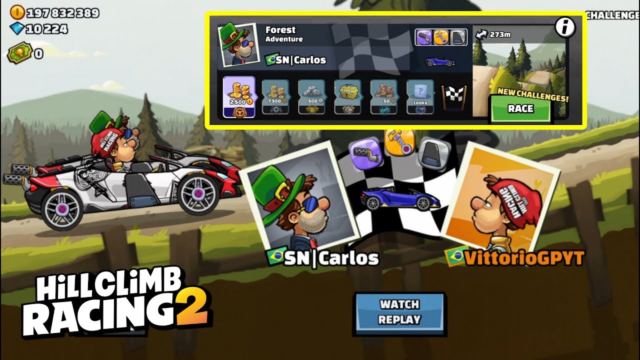 HILL CLIMB RACING 2  - Car Racing Game - Car Racing Online Challenges -  Mobile Games - Gameplay 