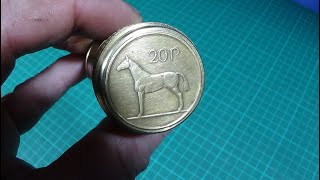 Finishing A Brass Screw-Cap Container Using Plumbing Fittings On The Lathe