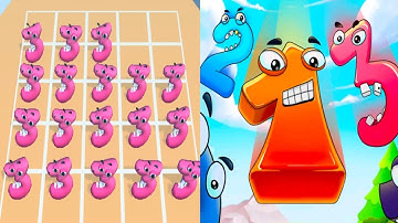 Number Run Merge 3D Math New Level Gameplay #numberrun3d #numberrun