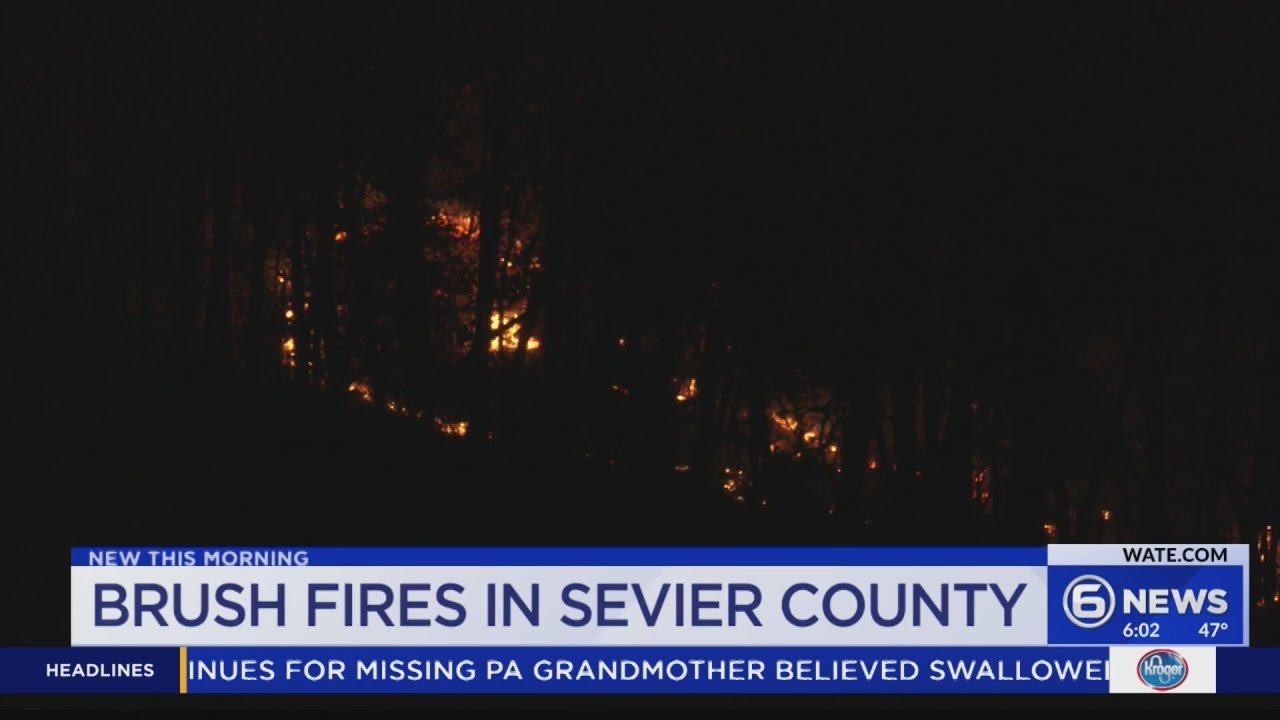 Brush fires in Sevier County - YouTube