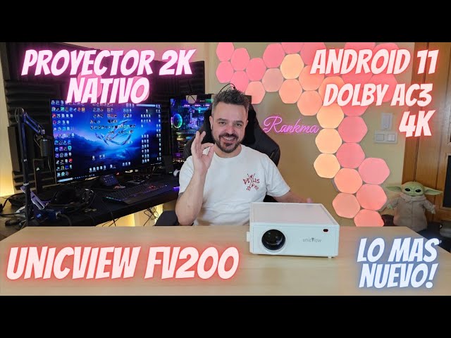 UNICVIEW FV200. EL Primer PROYECTOR 4K con Resolución Nativa 2.5K. Comparo  imagen Android/FireTv/4K! 