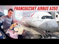 S Air France z Abu Dhabi do Prahy. Airbus A350-900 Business Class