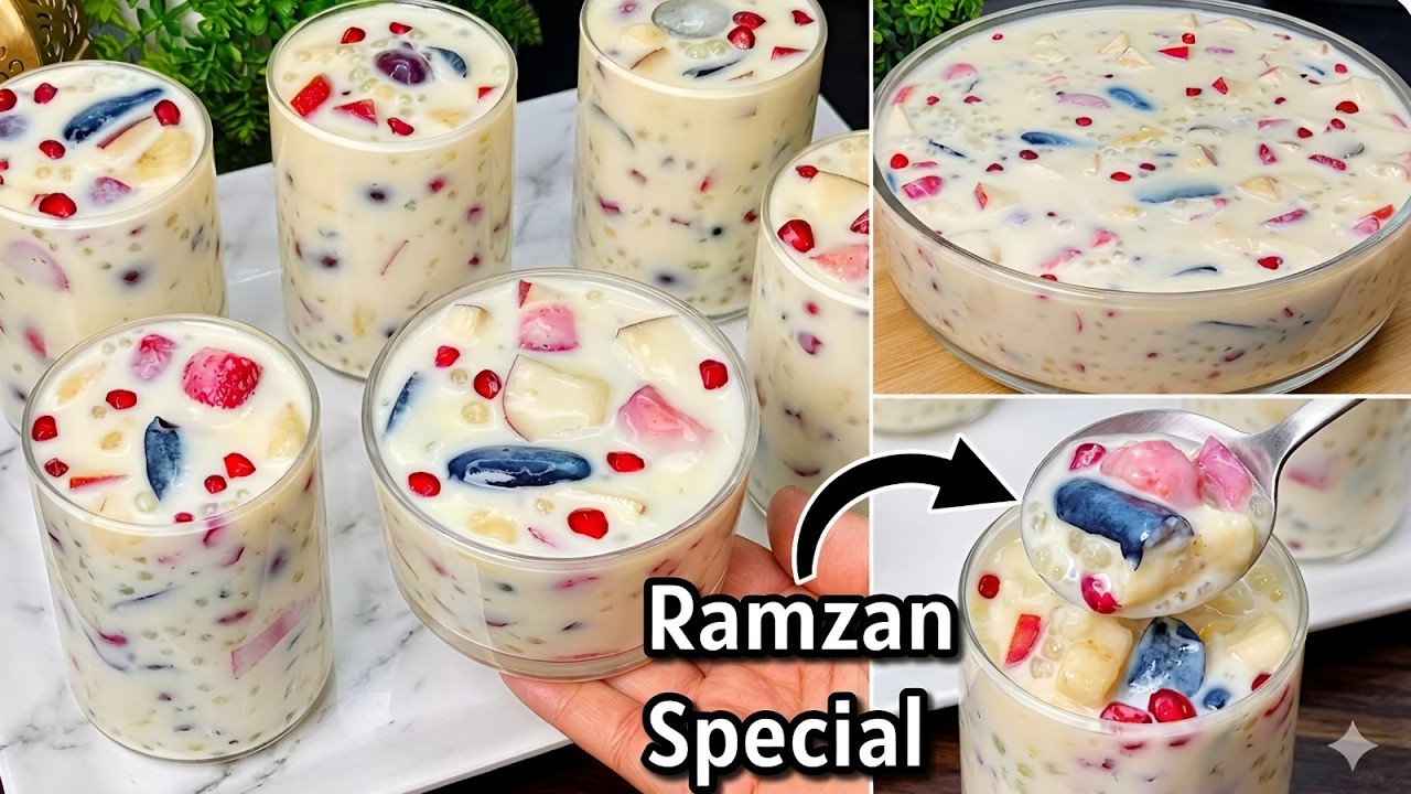 Ramzan Special Sago Fruit Drink Recipe | Ramadan Special | Summer Iftar Drink | Custard Sago Fruit