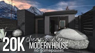 BLOXBURG 0.11.2 | Cheap Winter Modern House | 20k | No Gamepass Speedbuild