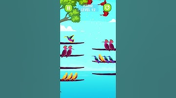 Bird Sort - Color Puzzle Lvl - 12 #gameplay #shorts #puzzle #puzzlegames