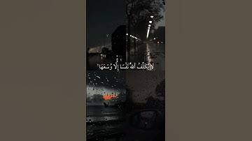 لايكلف الله نفسا إلا وسعها 🤍🥀 | القرآن الكريم - لاتنسوا ذكر الله 😊✨ #اكسبلور #quran #تلاوة_خاشعة