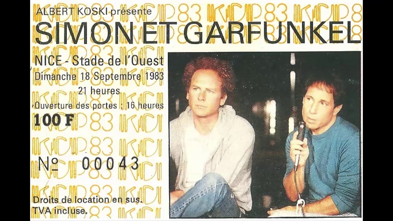 Simon and Garfunkel 18 09 1983 Stade de l'Ouest Nizza - YouTube