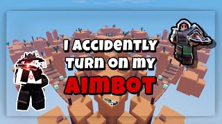 Archer Kit Mobile Gameplay in Roblox Bedwars (Aimbot)
