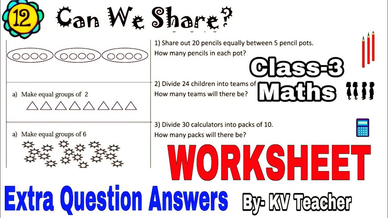 maths worksheet for class 3 kvs