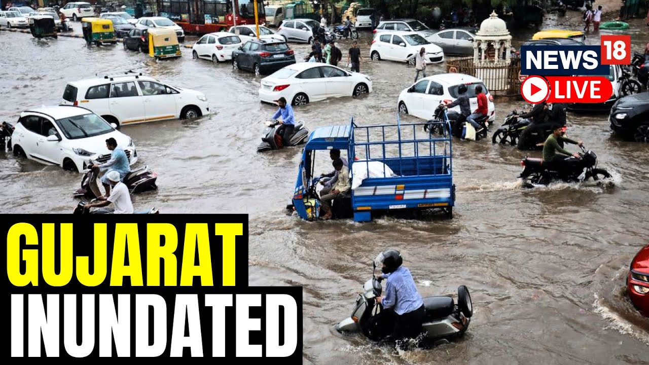 Gujarat Rain News LIVE | Floodlike Situatiion In Several Parts Of ...