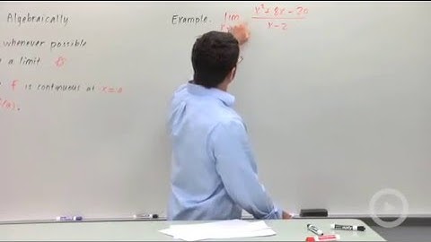 Evaluating Limits Algebraically, Part 1 -