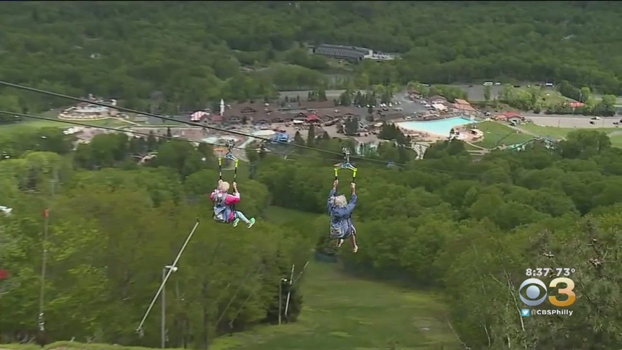 Bucks County Seniors Zip-Line Across Camelback Mountain Friday