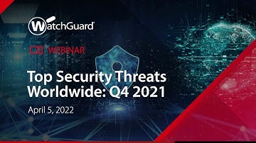 Webinar: Top Security Threats Worldwide: Q4 2021 - 5 Apr 2022