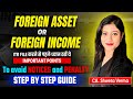 ⚠️ Received Income Tax Notice for Foreign Asset ? Check these Important points while filing ITR |