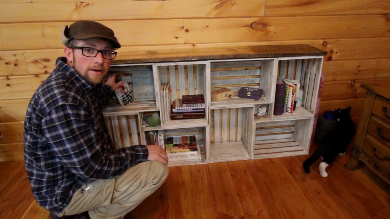 Diy Rough Saw Lumbah Wood Crate Bookshelf Top Youtube