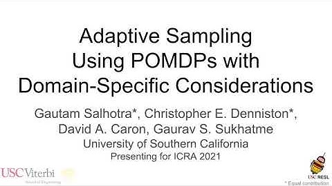 Adaptive Sampling using POMDPs with Domain-Specific Considerations - ICRA 2021