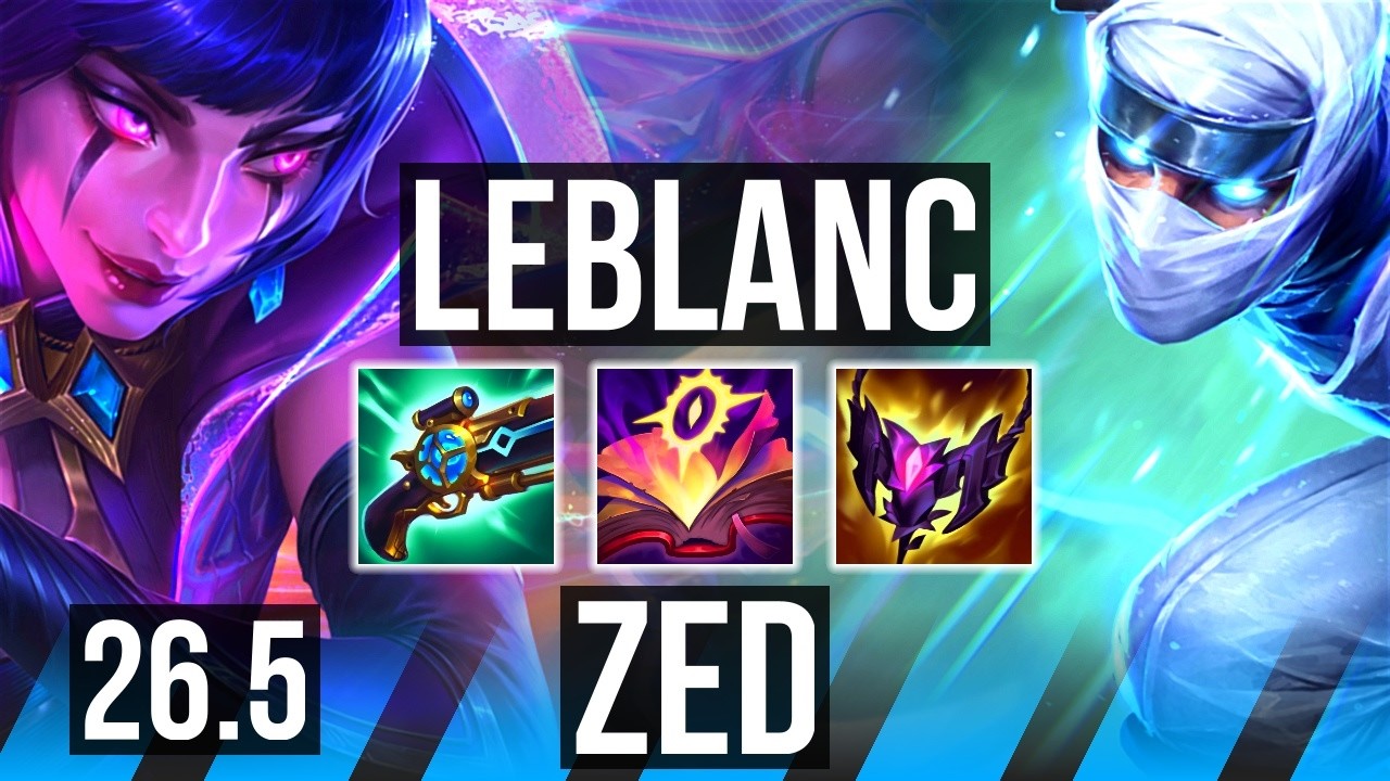 LEBLANC vs ZED (MID) | Good KDA: 19/1/6, 47K damage | EUW Diamond