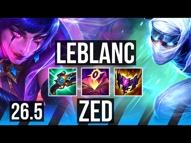 LEBLANC vs ZED (MID) | Good KDA: 19/1/6, 47K damage | EUW Diamond