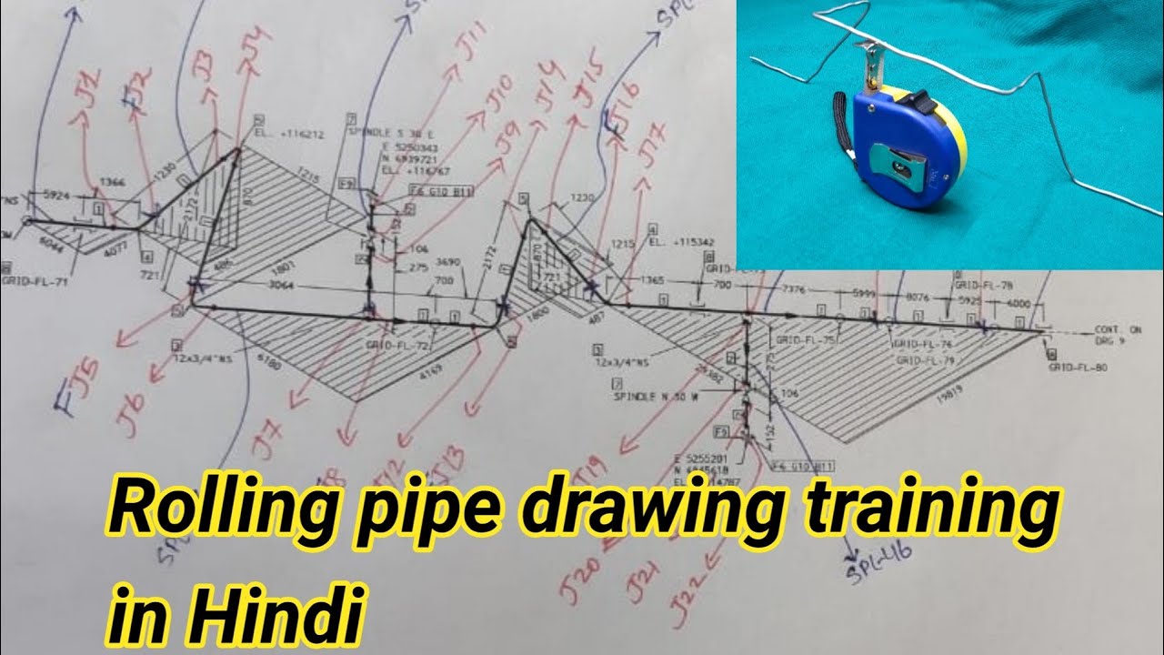 isometric drawing piping rolling