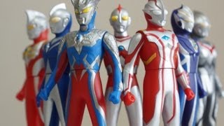 ウルトラヒーロー500 ソフビ9体&ブラザーズマント、キンガスパーク