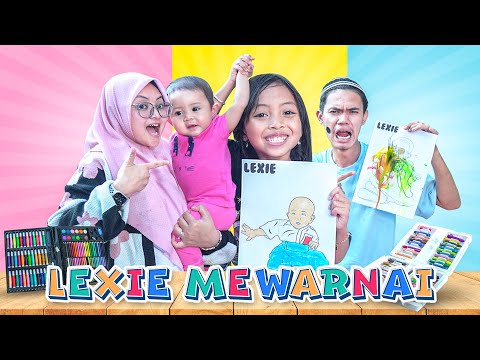 PERTAMA KALI ADIK LEXIE BELAJAR MELUKIS 😍 DRAMA PARODI LEIKA AJARIN LEXIE MENGGAMBAR DAN MEWARNAI