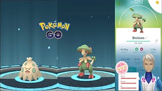 Pokemon GO - Evolving Shroomish Into Breloom | 100% IV