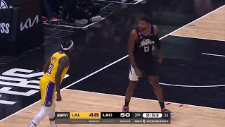 Paul George talk sh*t to Pat Beverley while he can’t guard him🫢 Lakers vs Clippers