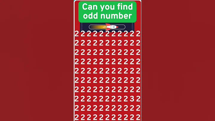 How fast can you find the Odd number? within 9 second /#opticalillussion #shorts #maths #quiz